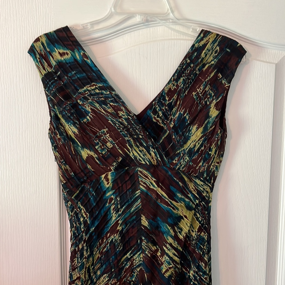 Jones New York Collection Beautiful Multi-Colored Dress Fully Lined Size 4P - Picture 2 of 8